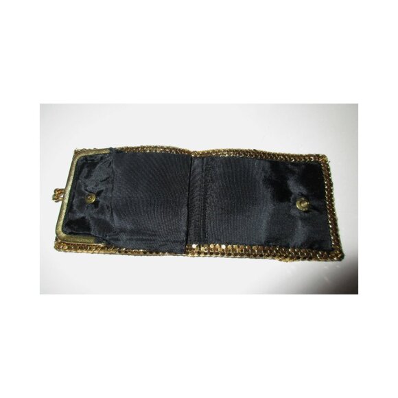 Vintage 40s Bond Street Ltd Gold Mesh Wallet Coin Purse New wBox Germany US Zone - Picture 5 of 10